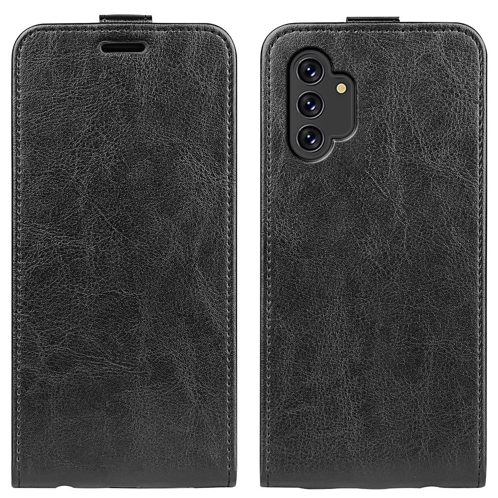 Samsung Galaxy A13 4G Crazy Horse Texture Vertikalt Flip Läderfodral Kortplats mobilskal Skydd