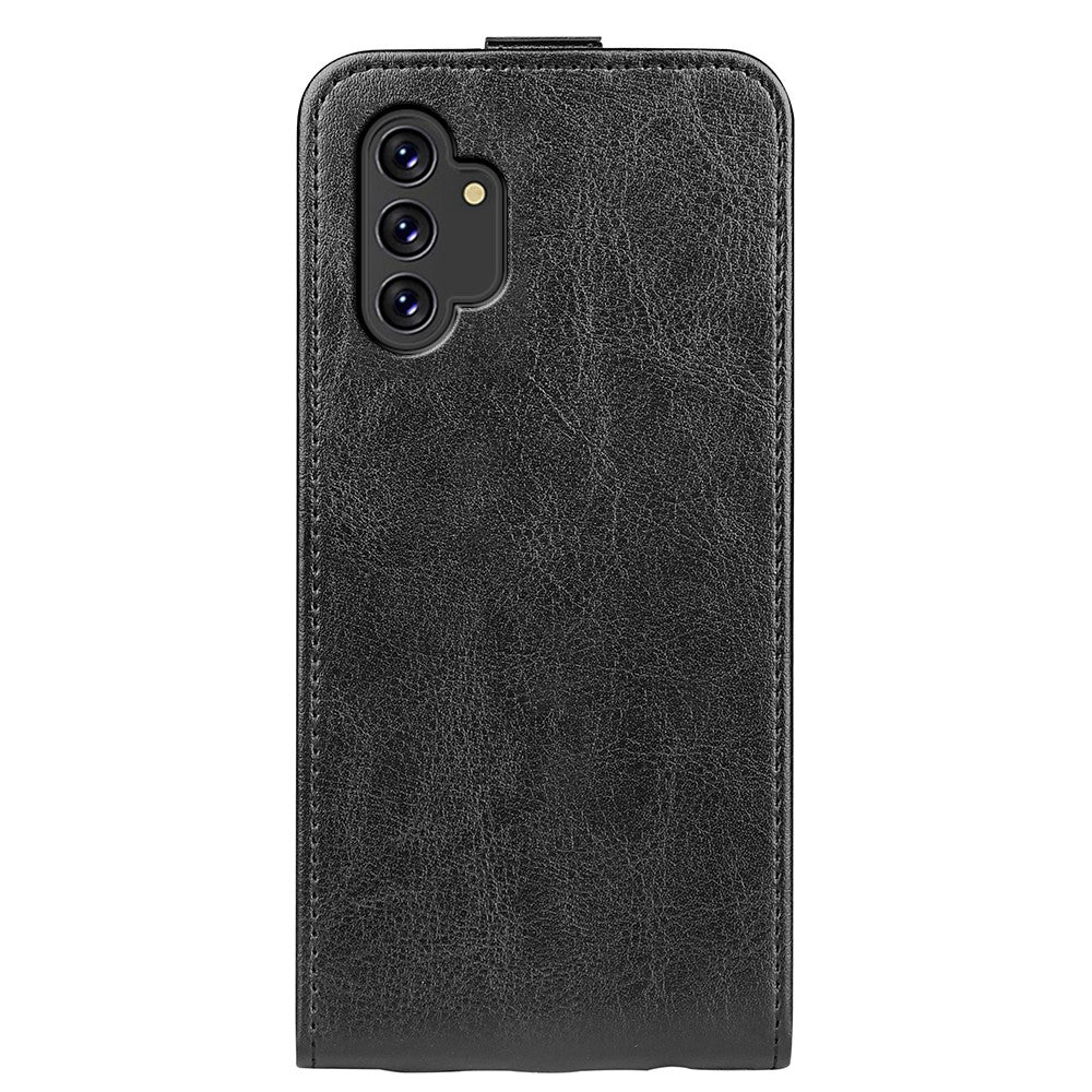Samsung Galaxy A13 4G Crazy Horse Texture Vertikalt Flip Läderfodral Kortplats mobilskal Skydd
