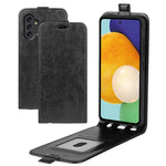Samsung Galaxy A13 4G Crazy Horse Texture Vertikalt Flip Läderfodral Kortplats mobilskal Skydd
