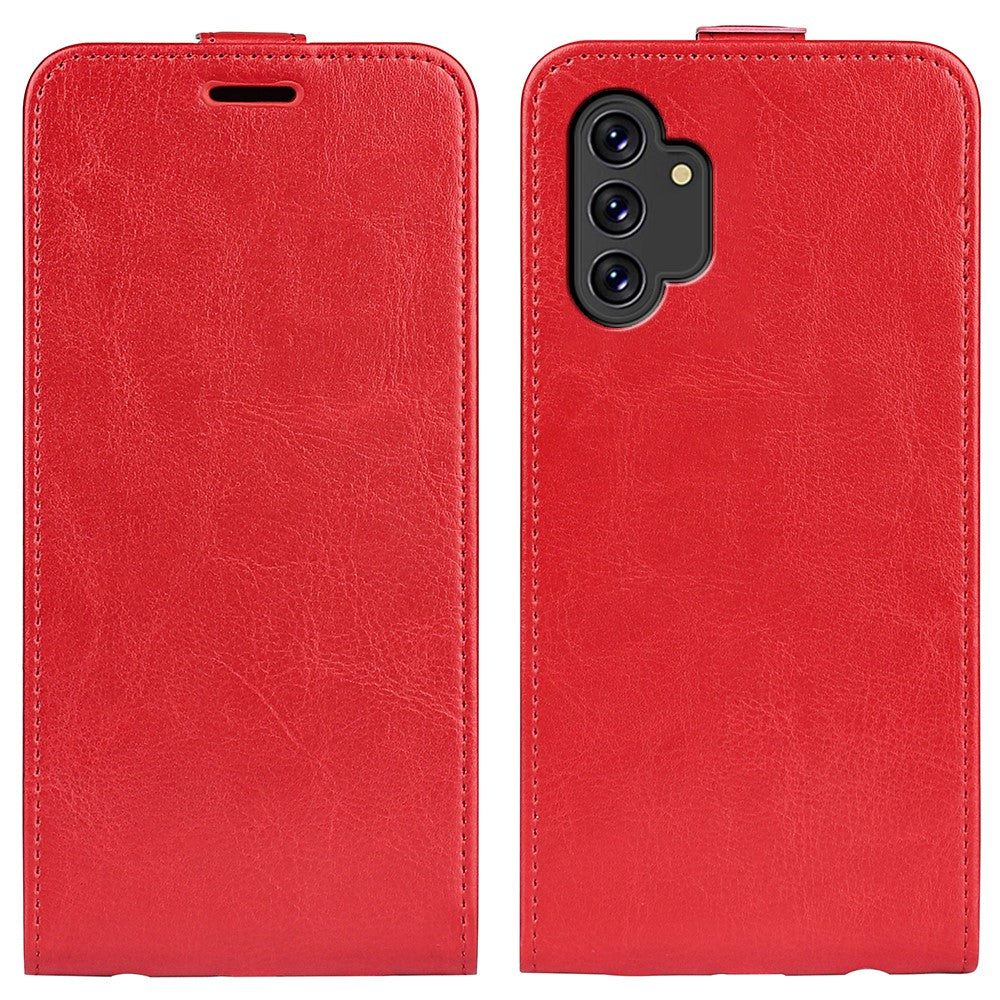 Samsung Galaxy A13 4G Crazy Horse Texture Vertikalt Flip Läderfodral Kortplats mobilskal Skydd