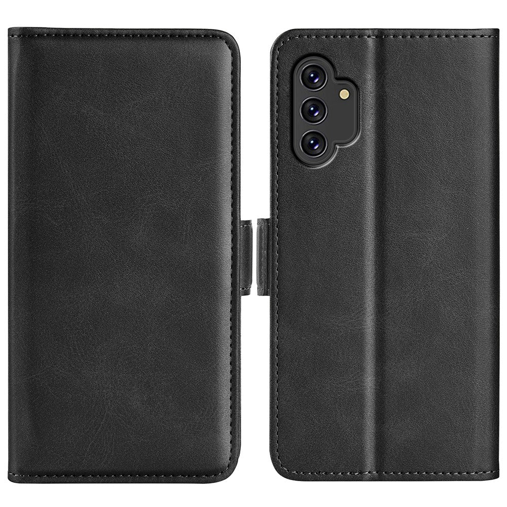 Til Samsung Galaxy A13 4G Stativ Pung Design PU Læder Magnetisk Dobbelt Låse Etui Telefoncover