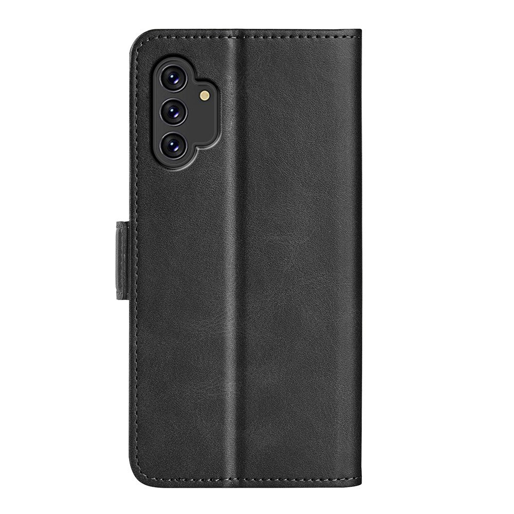 Til Samsung Galaxy A13 4G Stativ Pung Design PU Læder Magnetisk Dobbelt Låse Etui Telefoncover