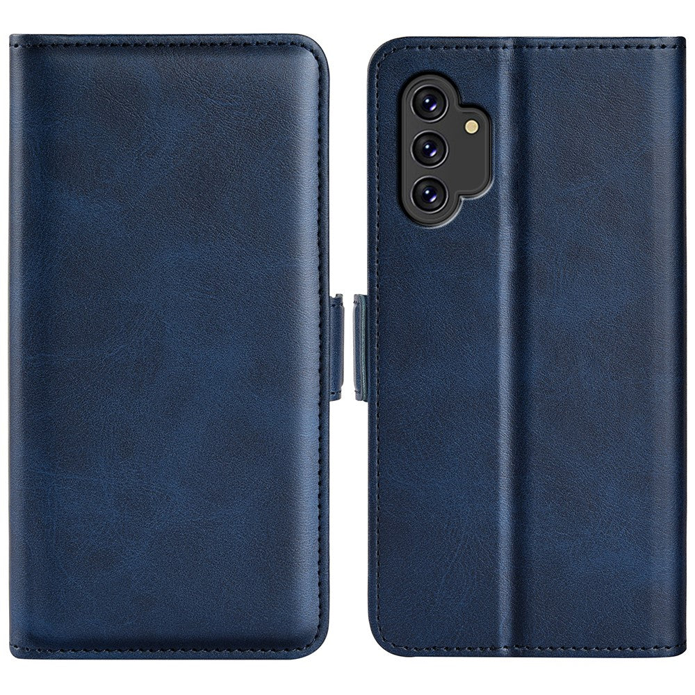 Til Samsung Galaxy A13 4G Stativ Pung Design PU Læder Magnetisk Dobbelt Låse Etui Telefoncover