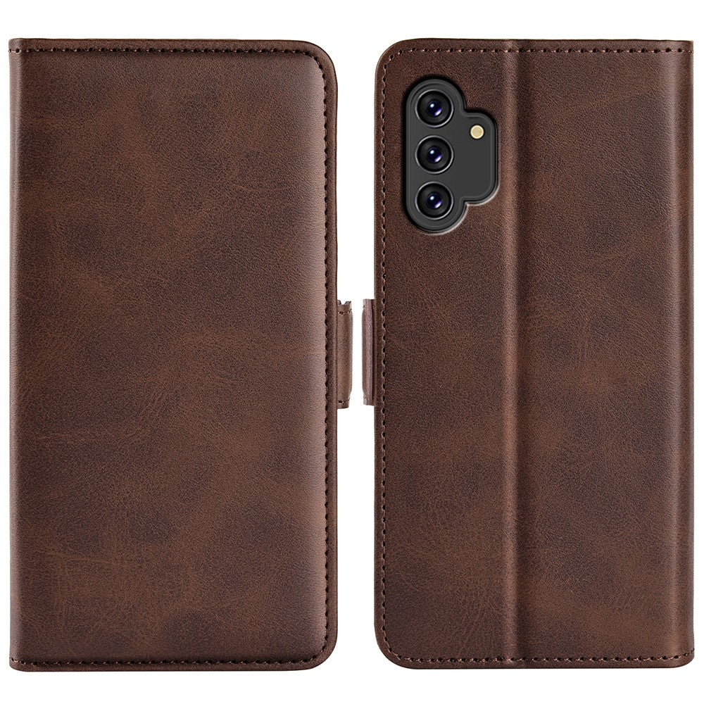 Til Samsung Galaxy A13 4G Stativ Pung Design PU Læder Magnetisk Dobbelt Låse Etui Telefoncover