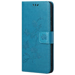 Til Samsung Galaxy A13 4G Imprinted Butterflies Flower Anti-fall PU Læder Pung Funktion Telefon Etui Stativ Cover