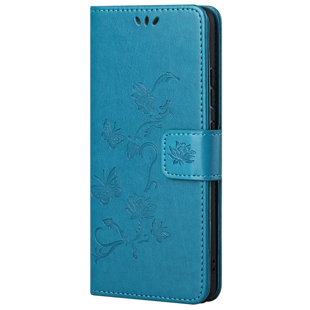 Til Samsung Galaxy A13 4G Imprinted Butterflies Flower Anti-fall PU Læder Pung Funktion Telefon Etui Stativ Cover