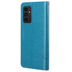 Til Samsung Galaxy A13 4G Imprinted Butterflies Flower Anti-fall PU Læder Pung Funktion Telefon Etui Stativ Cover