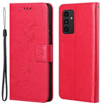 Til Samsung Galaxy A13 4G Imprinted Butterflies Flower Anti-fall PU Læder Pung Funktion Telefon Etui Stativ Cover