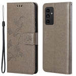 Til Samsung Galaxy A13 4G Imprinted Butterflies Flower Anti-fall PU Læder Pung Funktion Telefon Etui Stativ Cover