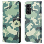 Til Samsung Galaxy A13 4G Stativ Pung Kryds Tekstur Lædercover Mønstertryk Stødsikkert Telefoncover