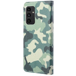 Til Samsung Galaxy A13 4G Stativ Pung Kryds Tekstur Lædercover Mønstertryk Stødsikkert Telefoncover