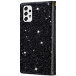 Drop-proof Laser Workmanship Starry Style Zipper Wallet Stand Leather Phone Case with Strap for Samsung Galaxy A53 5G