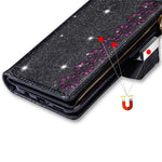 Drop-proof Laser Workmanship Starry Style Zipper Wallet Stand Leather Phone Case with Strap for Samsung Galaxy A53 5G