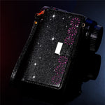 Drop-proof Laser Workmanship Starry Style Zipper Wallet Stand Leather Phone Case with Strap for Samsung Galaxy A53 5G