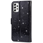 Samsung Galaxy A53 5G glitter-palietter PU-læder + TPU fuldt beskyttende stander-pung med lynlåslomme og håndledsrem