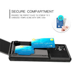 Flip Card Holder Drop Resistant Phone Protector TPU + PC Hybrid Phone Case for Samsung Galaxy S22 Ultra 5G