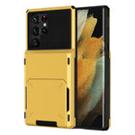 Flip Card Holder Drop Resistant Phone Protector TPU + PC Hybrid Phone Case for Samsung Galaxy S22 Ultra 5G