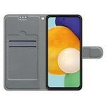 Mønsterprintet læder flipcover, kortholder, magnetisk folio-stander, stødsikkert TPU indercover med rem til Samsung Galaxy A53 5G
