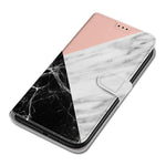 Mønsterprintet læder flipcover, kortholder, magnetisk folio-stander, stødsikkert TPU indercover med rem til Samsung Galaxy A53 5G