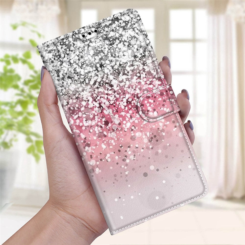 Pattern Printing PU Leather Wrist Strap Stand Feature Flip Case Cover with Card Slots for Samsung Galaxy A13 4G