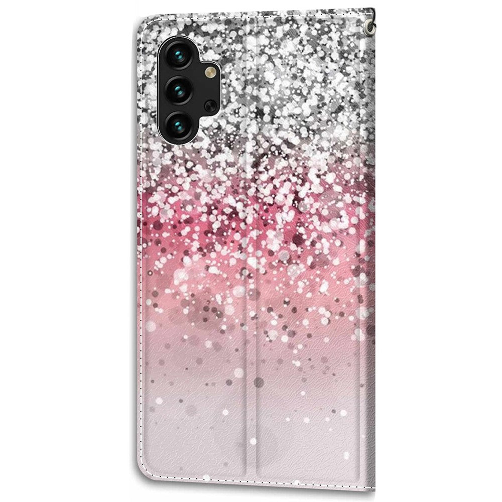 Pattern Printing PU Leather Wrist Strap Stand Feature Flip Case Cover with Card Slots for Samsung Galaxy A13 4G