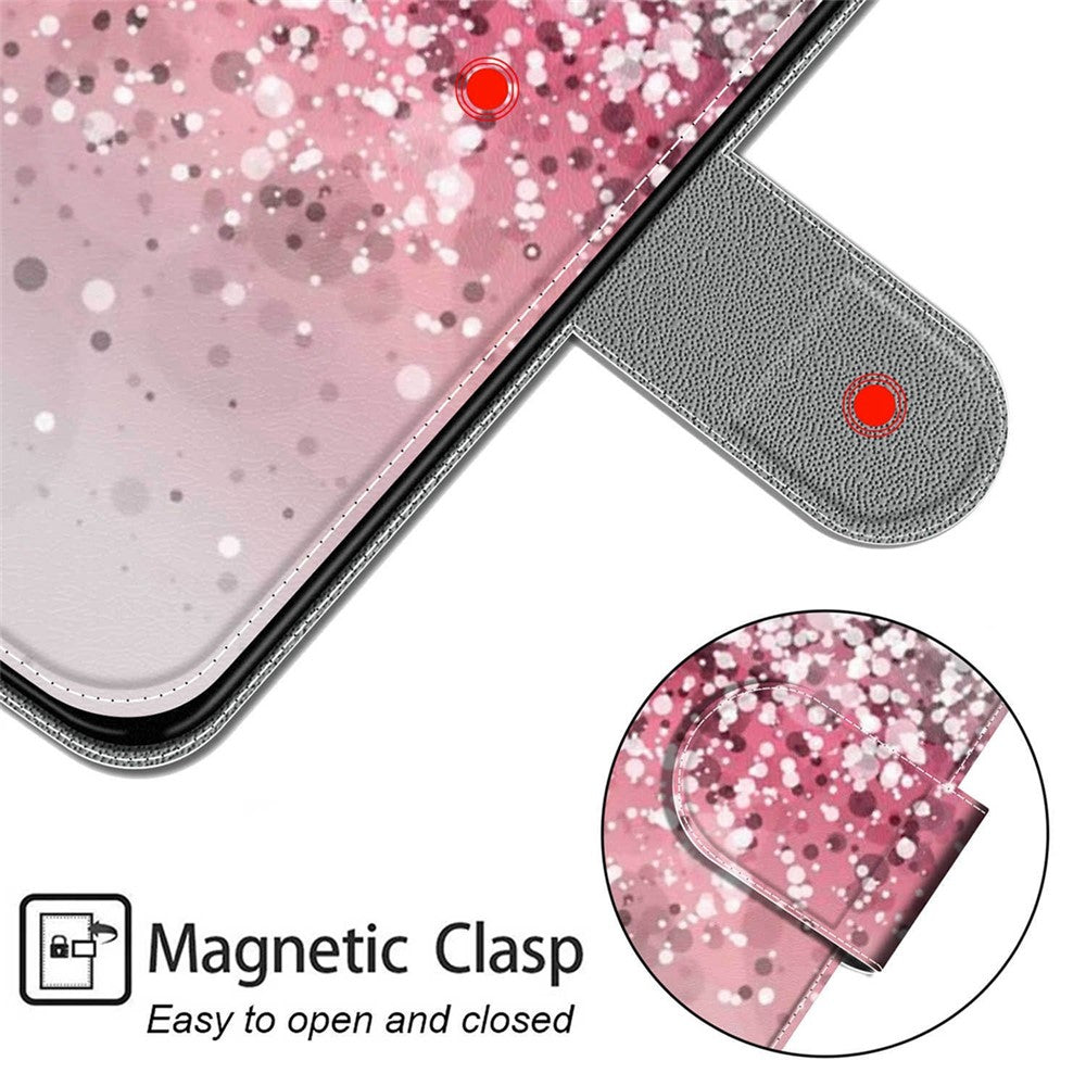 Pattern Printing PU Leather Wrist Strap Stand Feature Flip Case Cover with Card Slots for Samsung Galaxy A13 4G