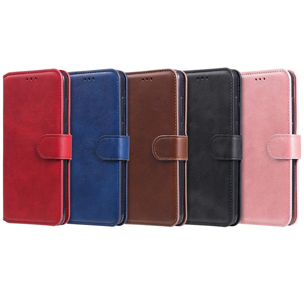 Solid Color Textured Leather Cover + Inner TPU Phone Case Stand Wallet Design Cellphone Cover for Samsung Galaxy A53 5G