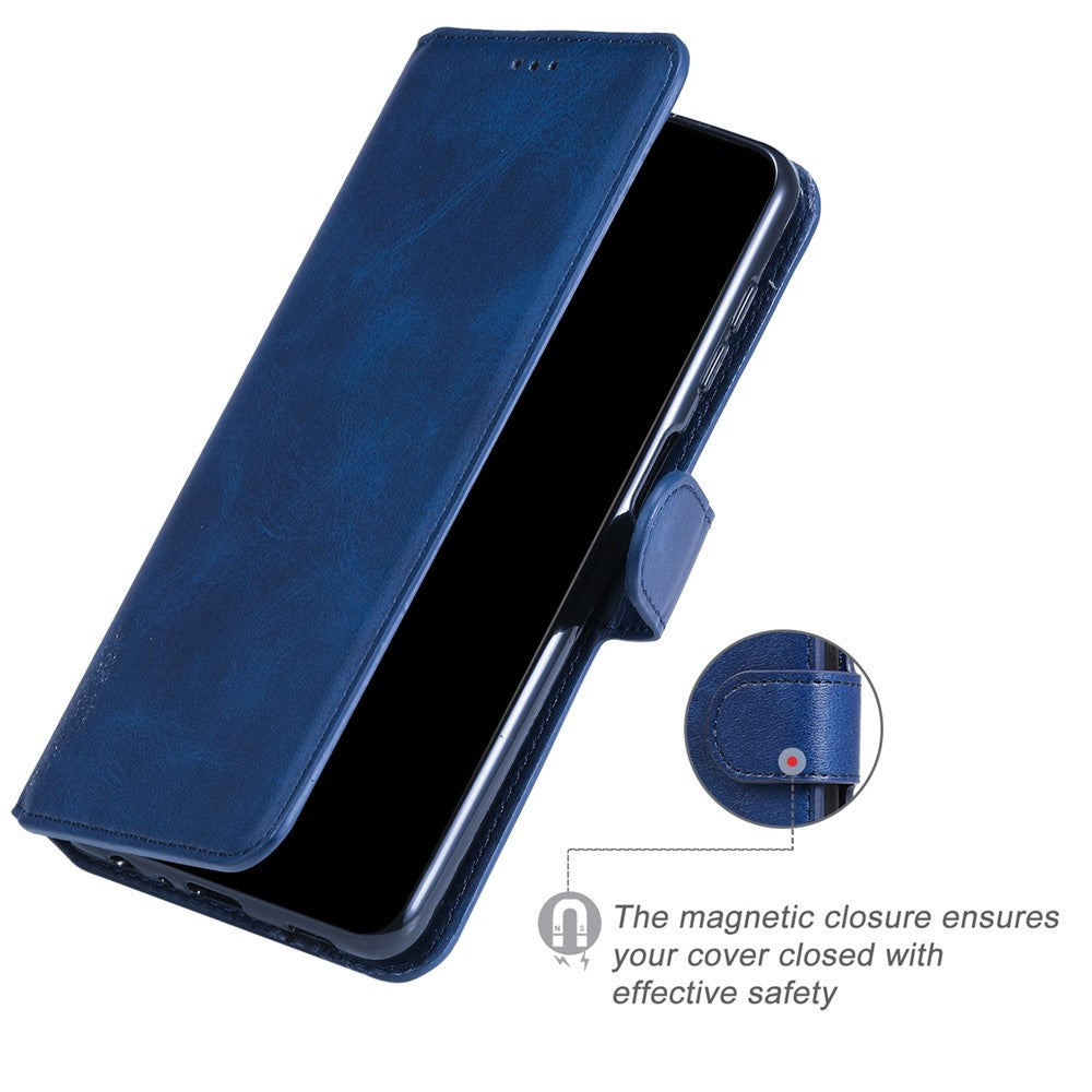 Solid Color Textured Leather Cover + Inner TPU Phone Case Stand Wallet Design Cellphone Cover for Samsung Galaxy A53 5G
