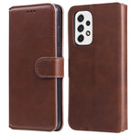 Solid Color Textured Leather Cover + Inner TPU Phone Case Stand Wallet Design Cellphone Cover for Samsung Galaxy A53 5G