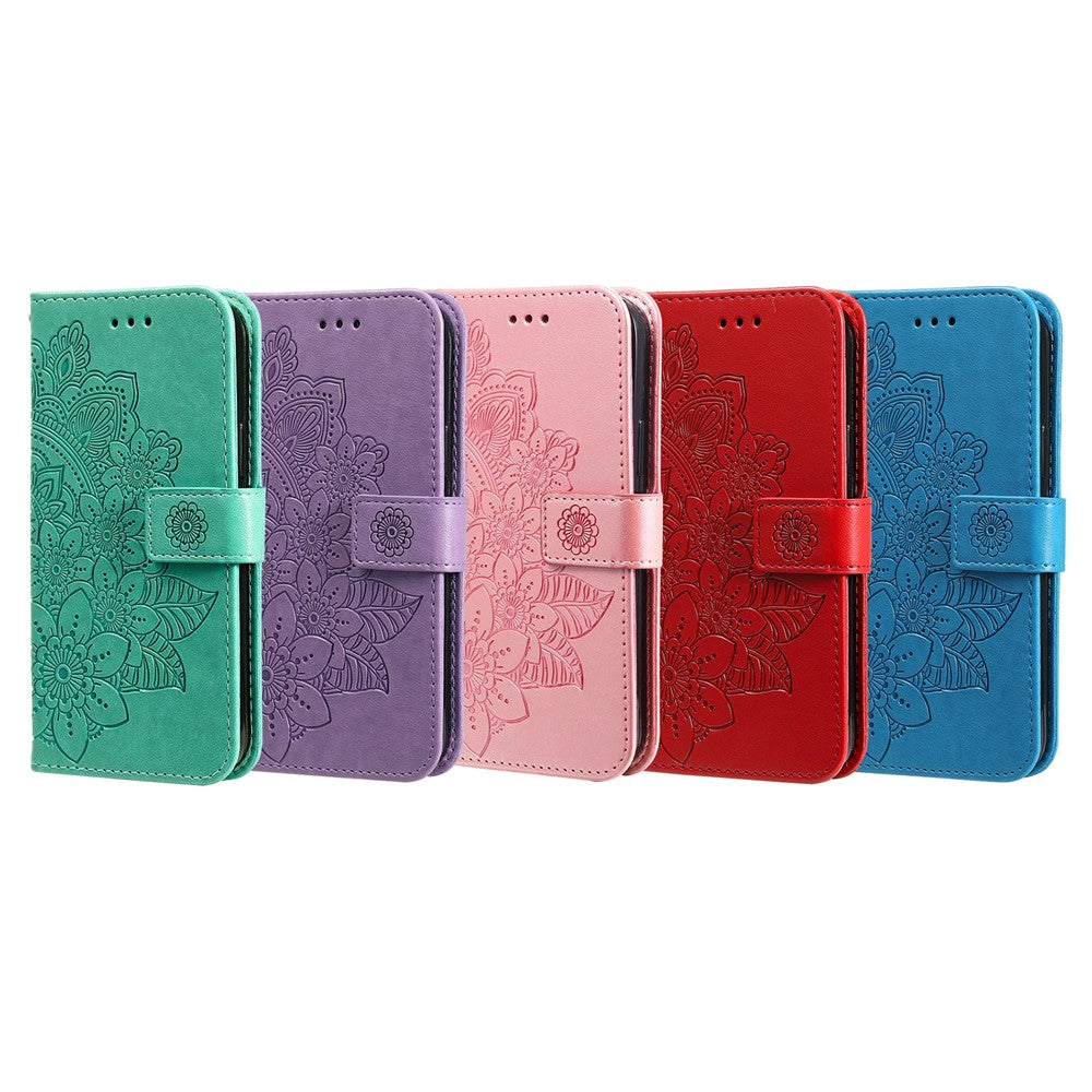 Til Samsung Galaxy A53 5G Etui Blomstret Mønster PU Læder Pung Stativ Telefoncover