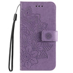 Til Samsung Galaxy A53 5G Etui Blomstret Mønster PU Læder Pung Stativ Telefoncover