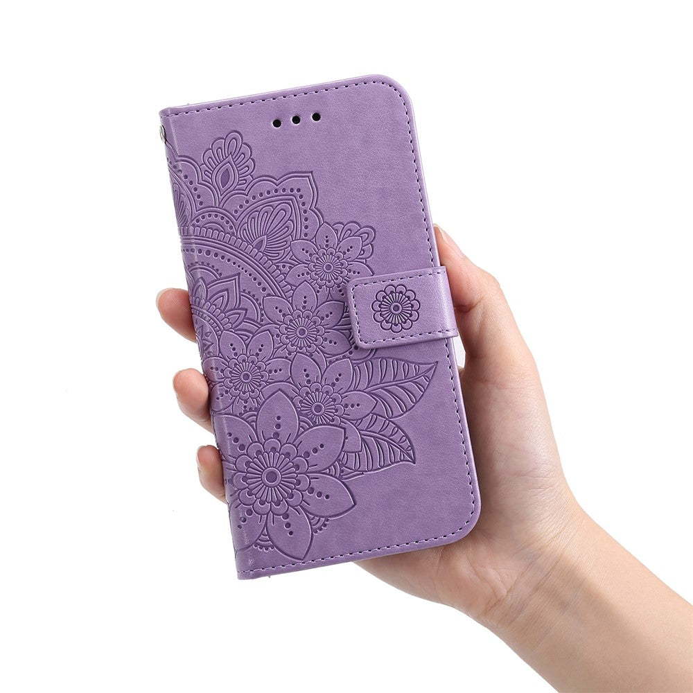 Til Samsung Galaxy A53 5G Etui Blomstret Mønster PU Læder Pung Stativ Telefoncover