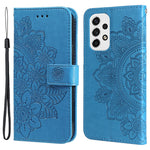 Til Samsung Galaxy A53 5G Etui Blomstret Mønster PU Læder Pung Stativ Telefoncover