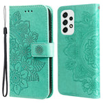 Til Samsung Galaxy A53 5G Etui Blomstret Mønster PU Læder Pung Stativ Telefoncover