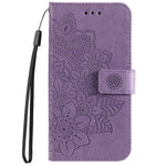 Til Samsung Galaxy A03 (166.5mm) cover Blomstret mønster PU læder pung stander telefoncover