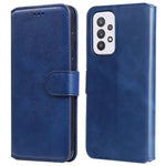 Solid Color Stand Wallet Design Textured Leather Cover + Inner TPU Phone Case for Samsung Galaxy A33 5G