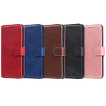 Solid Color Stand Wallet Design Textured Leather Cover + Inner TPU Phone Case for Samsung Galaxy A33 5G