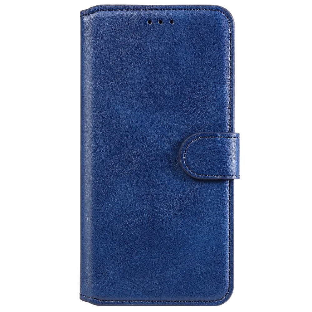 Solid Color Stand Wallet Design Textured Leather Cover + Inner TPU Phone Case for Samsung Galaxy A33 5G