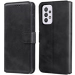 Solid Color Stand Wallet Design Textured Leather Cover + Inner TPU Phone Case for Samsung Galaxy A33 5G