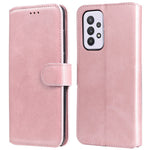 Solid Color Stand Wallet Design Textured Leather Cover + Inner TPU Phone Case for Samsung Galaxy A33 5G