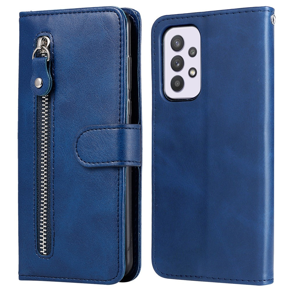 Zipper Pocket Magnetic Clasp Leather Cover Phone Case with Stand Wallet for Samsung Galaxy A33 5G