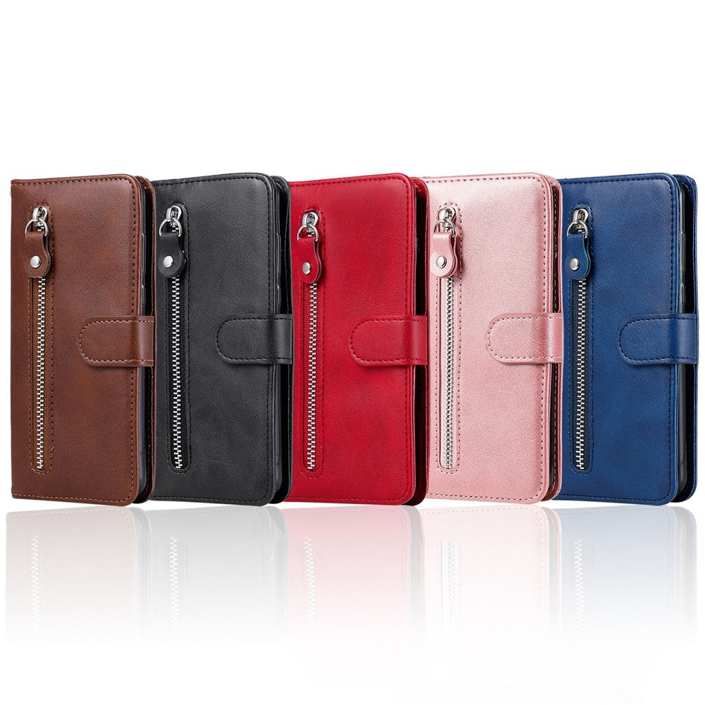Zipper Pocket Magnetic Clasp Leather Cover Phone Case with Stand Wallet for Samsung Galaxy A33 5G