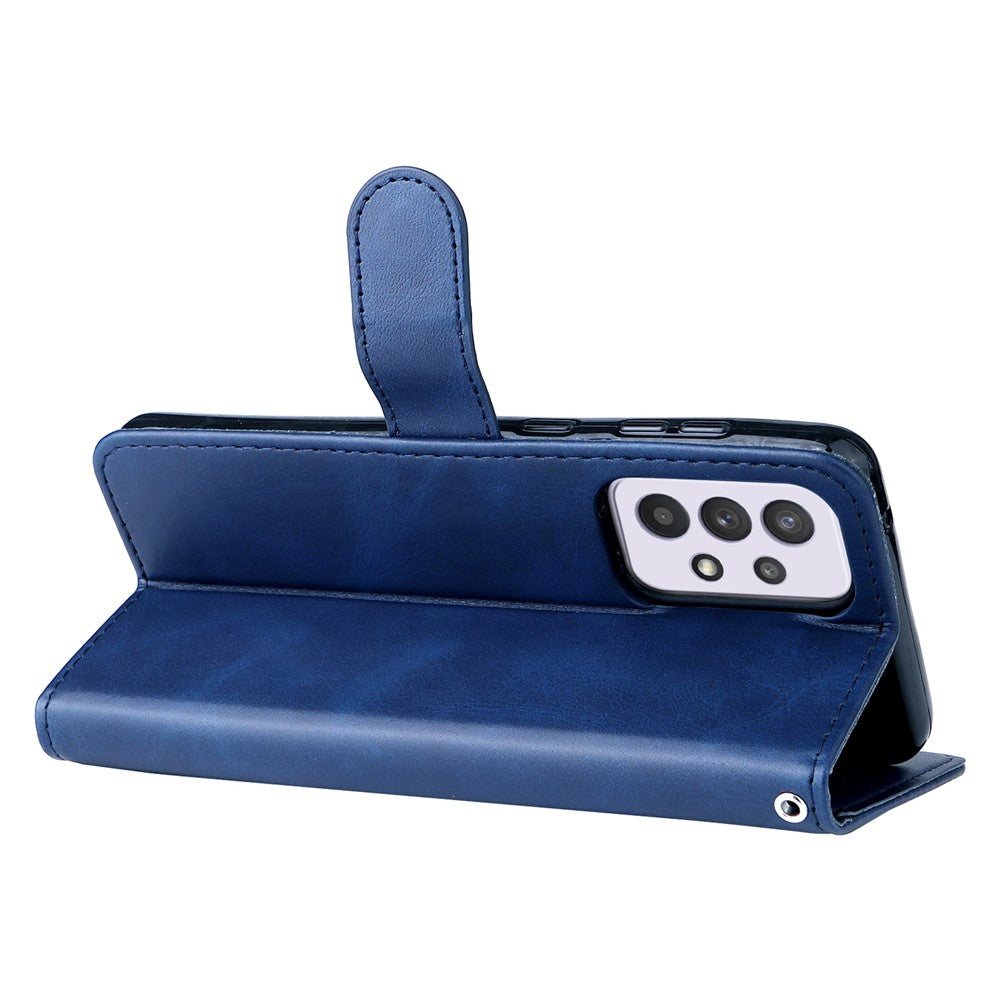Zipper Pocket Magnetic Clasp Leather Cover Phone Case with Stand Wallet for Samsung Galaxy A33 5G
