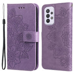 For Samsung Galaxy A33 5G Case Floral Pattern PU Leather Wallet Stand Phone Cover