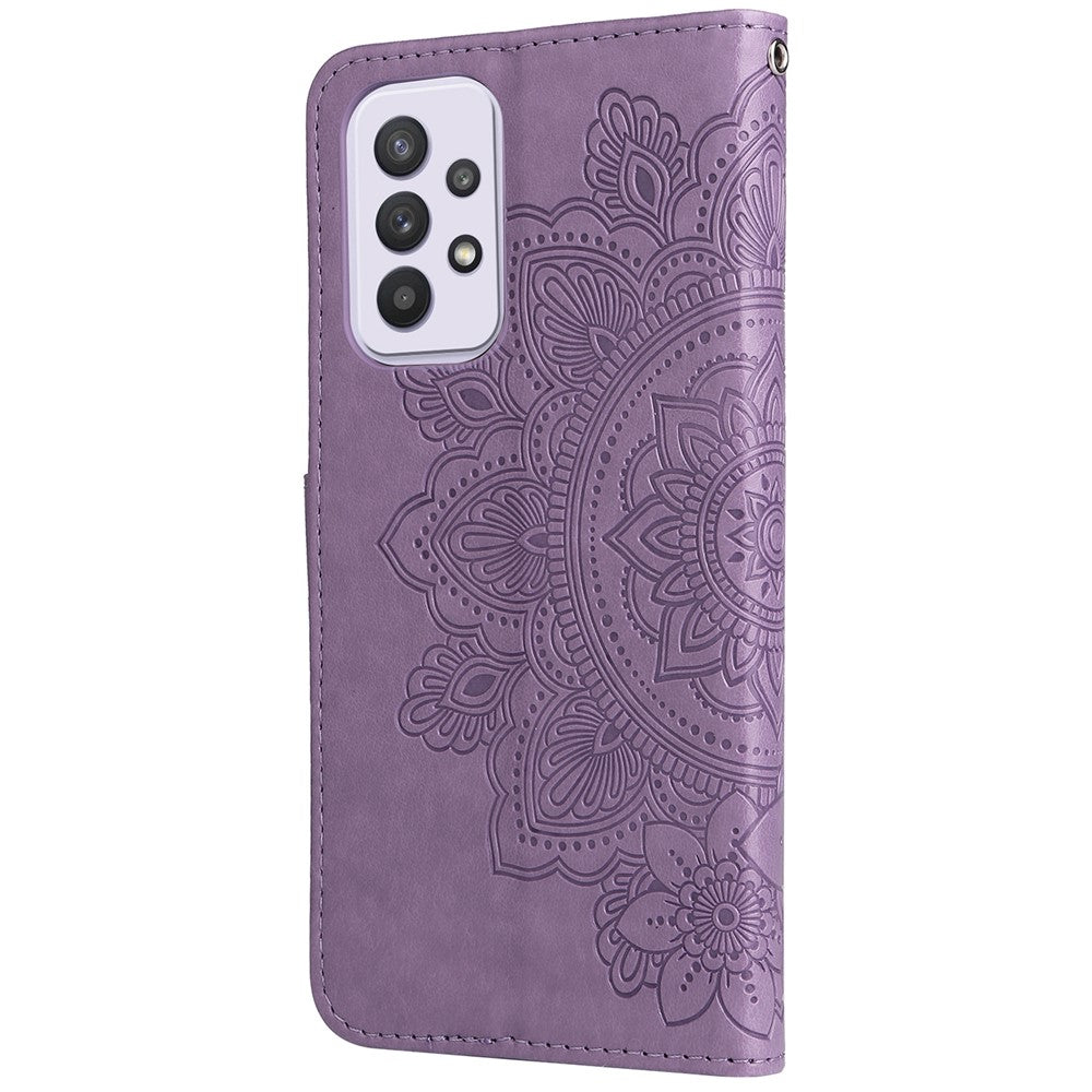For Samsung Galaxy A33 5G Case Floral Pattern PU Leather Wallet Stand Phone Cover
