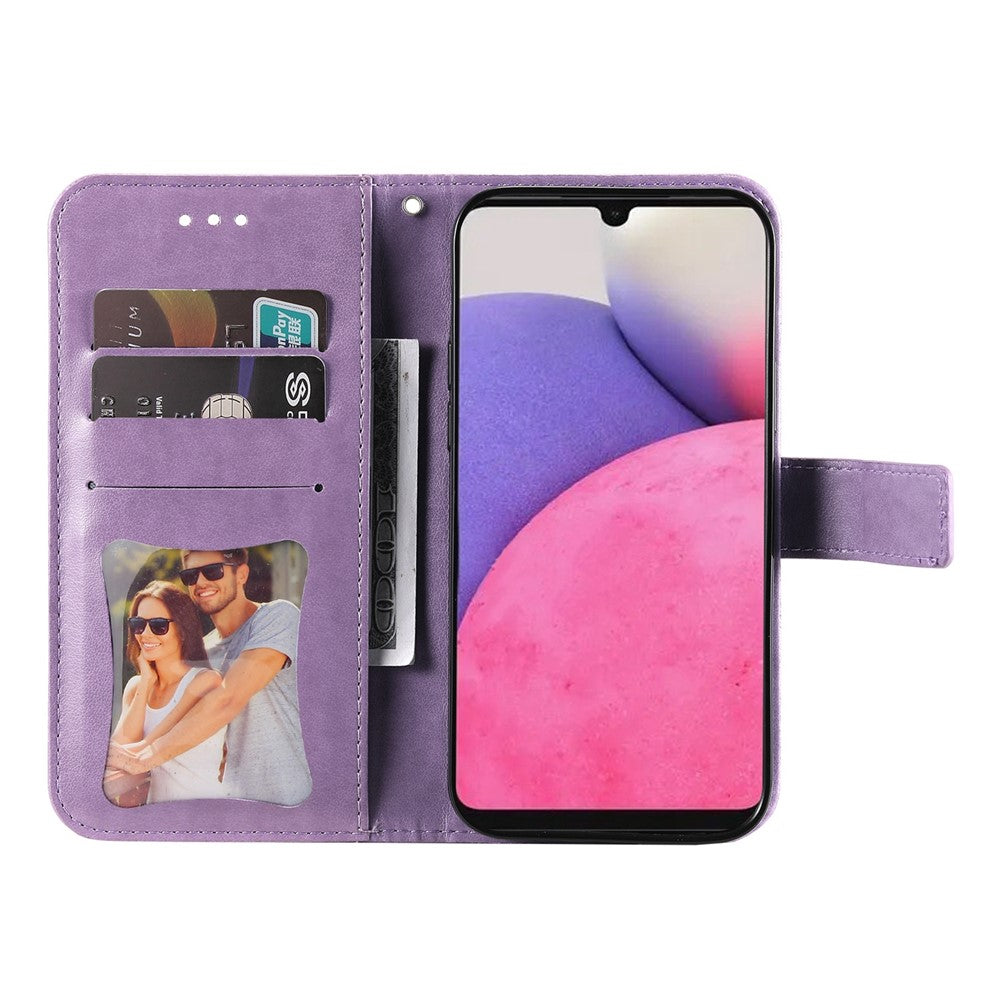 For Samsung Galaxy A33 5G Case Floral Pattern PU Leather Wallet Stand Phone Cover