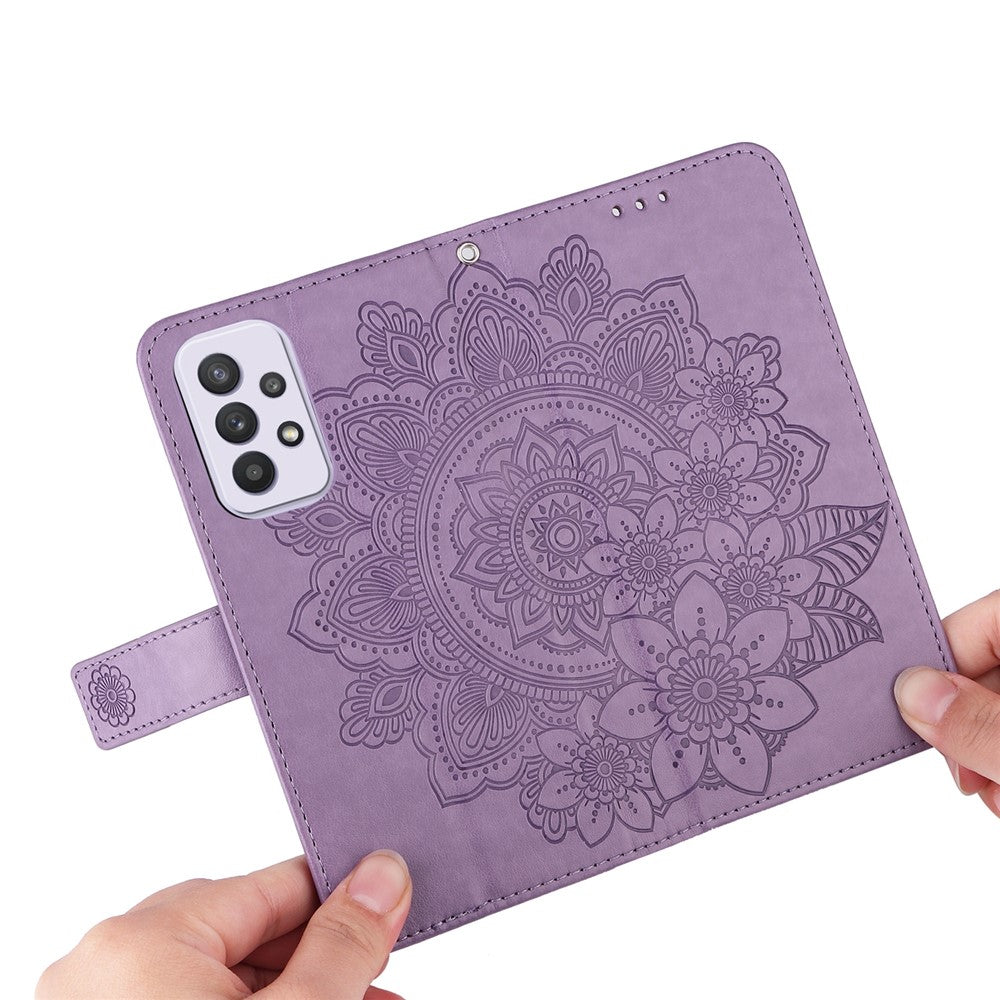 For Samsung Galaxy A33 5G Case Floral Pattern PU Leather Wallet Stand Phone Cover