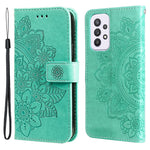 For Samsung Galaxy A33 5G Case Floral Pattern PU Leather Wallet Stand Phone Cover