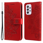 For Samsung Galaxy A33 5G Case Floral Pattern PU Leather Wallet Stand Phone Cover