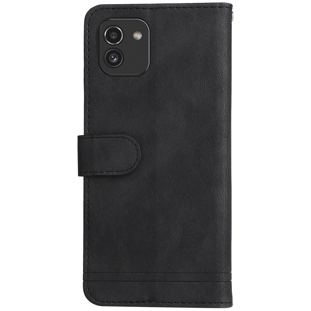 Til Samsung Galaxy A03 (164,2 mm) Læderpung Covers Skin Touch Telefoncover Stander med Rem